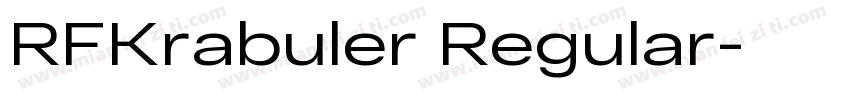 RFKrabuler Regular字体转换